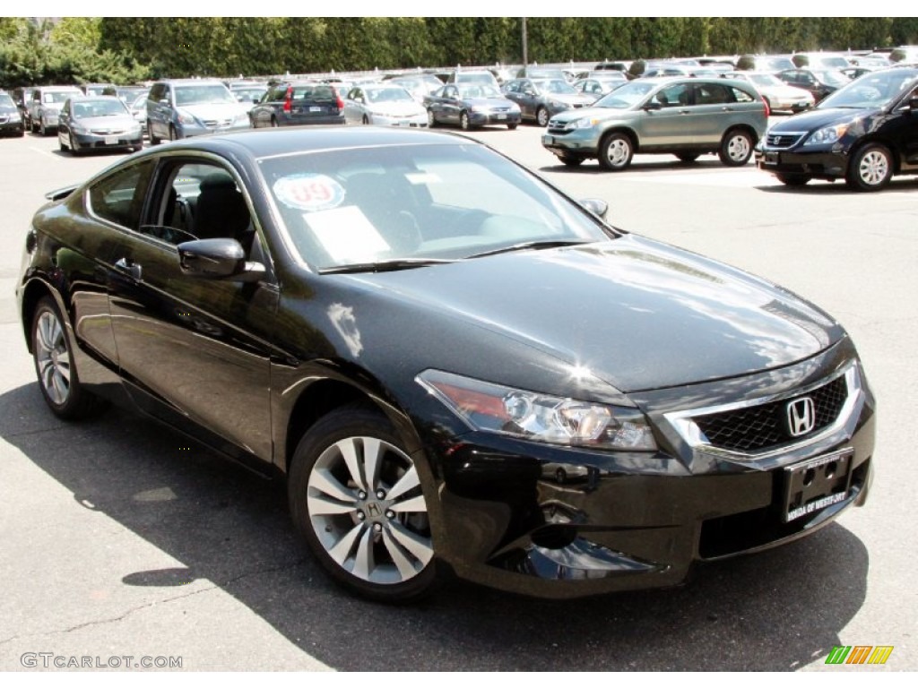 2009 Accord LX-S Coupe - Crystal Black Pearl / Black photo #3