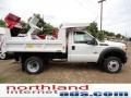 2011 Oxford White Ford F450 Super Duty XL Regular Cab 4x4 Dually Dump Truck  photo #1