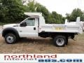 2011 Oxford White Ford F450 Super Duty XL Regular Cab 4x4 Dually Dump Truck  photo #5