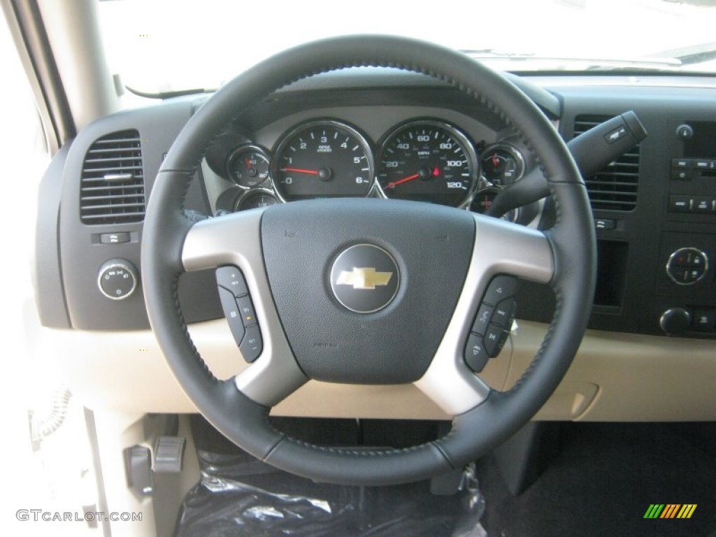 2011 Silverado 1500 LT Crew Cab - White Diamond Tricoat / Light Cashmere/Ebony photo #10