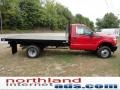 2011 Vermillion Red Ford F350 Super Duty XL Regular Cab 4x4 Chassis Stake Truck  photo #5