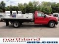 Vermillion Red 2011 Ford F350 Super Duty XL Regular Cab Chassis Stake Truck