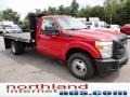 2011 Vermillion Red Ford F350 Super Duty XL Regular Cab Chassis Stake Truck  photo #2