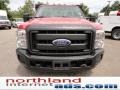 2011 Vermillion Red Ford F350 Super Duty XL Regular Cab Chassis Stake Truck  photo #3