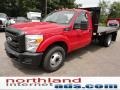 2011 Vermillion Red Ford F350 Super Duty XL Regular Cab Chassis Stake Truck  photo #4