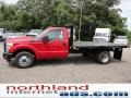 2011 Vermillion Red Ford F350 Super Duty XL Regular Cab Chassis Stake Truck  photo #5