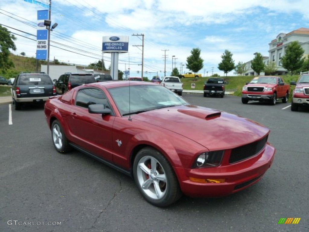 2009 Mustang V6 Coupe - Dark Candy Apple Red / Dark Charcoal photo #1