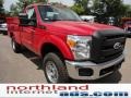 Vermillion Red - F350 Super Duty XL Regular Cab 4x4 Chassis Commercial Photo No. 2