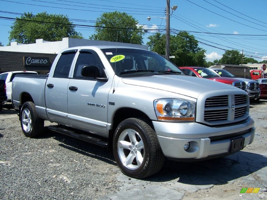 2006 Ram 1500 ST Quad Cab 4x4 - Bright Silver Metallic / Medium Slate Gray photo #3