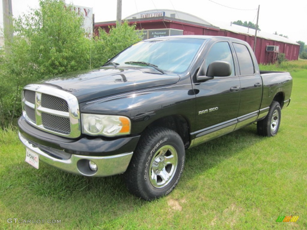 2002 Ram 1500 SLT Quad Cab 4x4 - Black / Dark Slate Gray photo #1