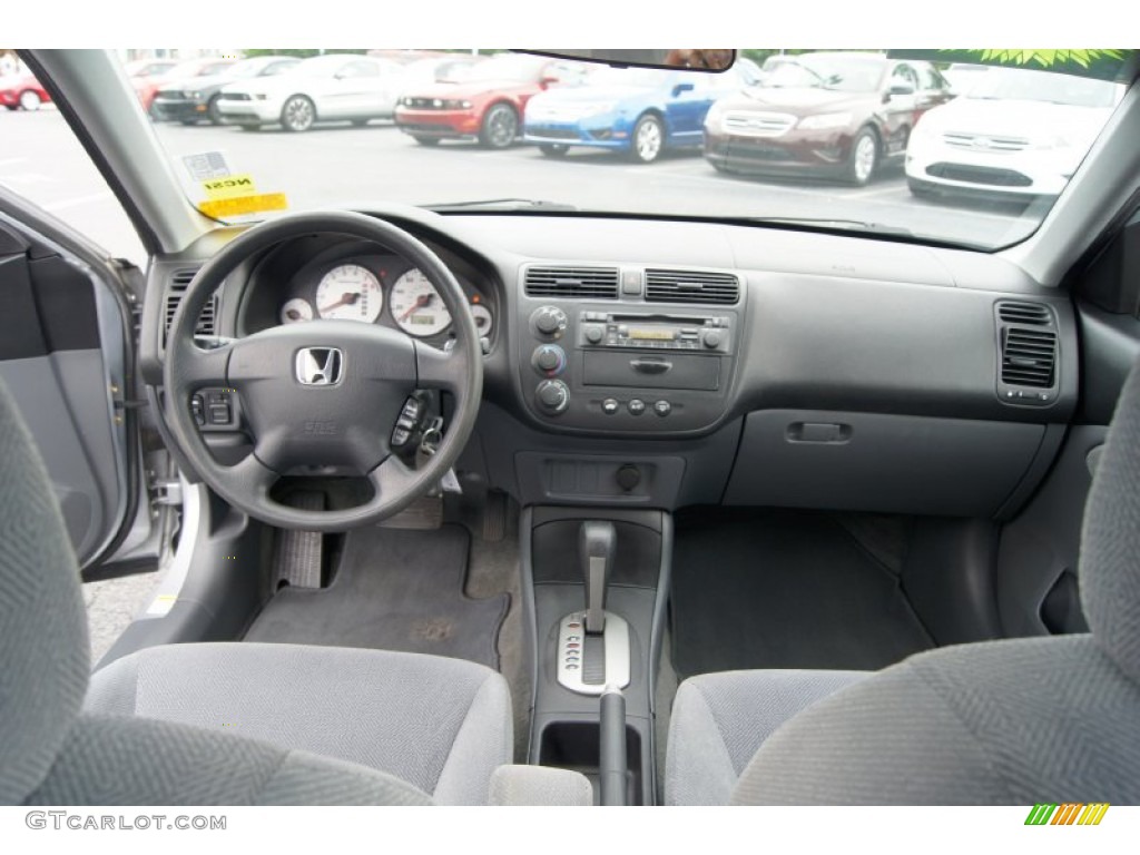 2002 Honda Civic EX Sedan Gray Dashboard Photo #51836071