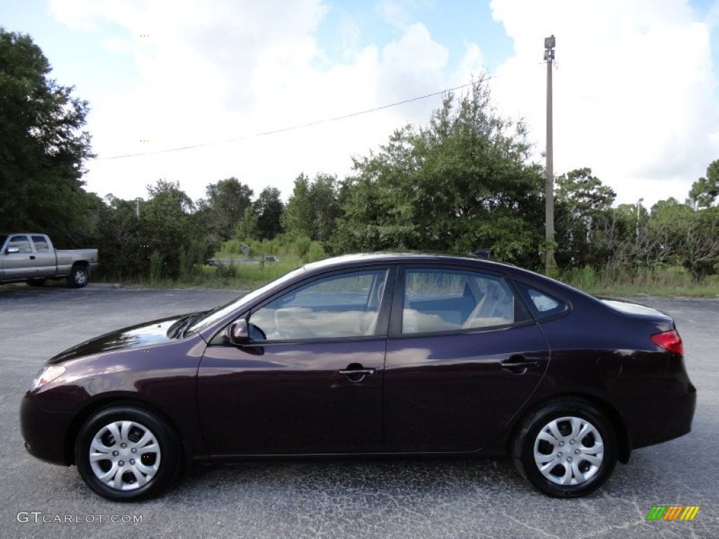 2009 Elantra GLS Sedan - Purple Rain / Beige photo #2