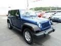 2010 Deep Water Blue Pearl Jeep Wrangler Unlimited Sport 4x4  photo #7