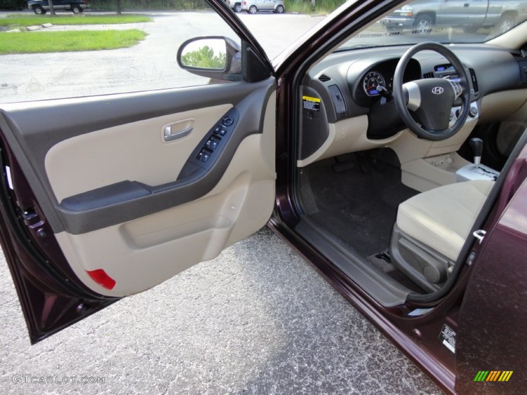 2009 Elantra GLS Sedan - Purple Rain / Beige photo #4