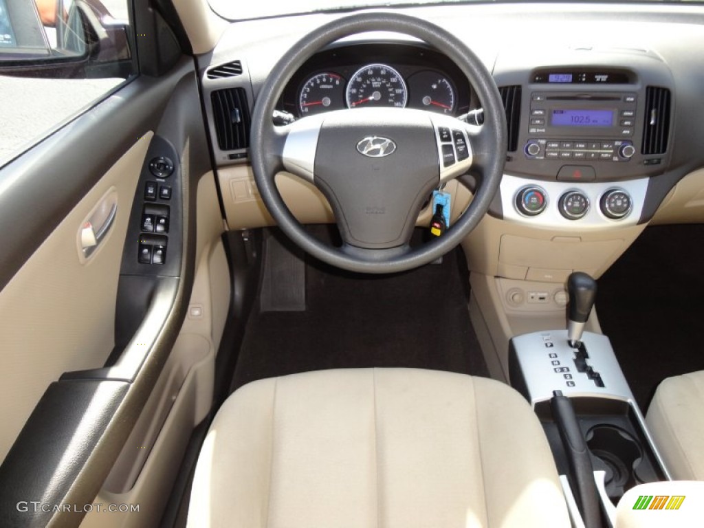 2009 Elantra GLS Sedan - Purple Rain / Beige photo #8