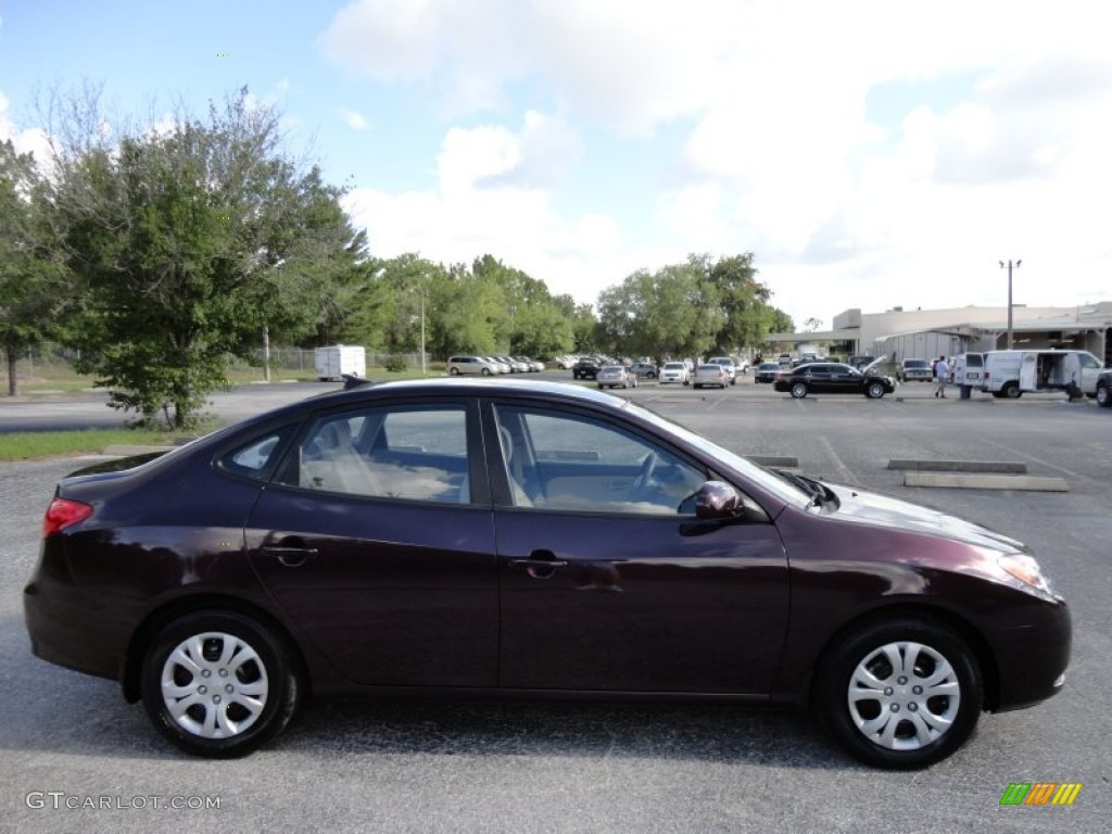 2009 Elantra GLS Sedan - Purple Rain / Beige photo #11