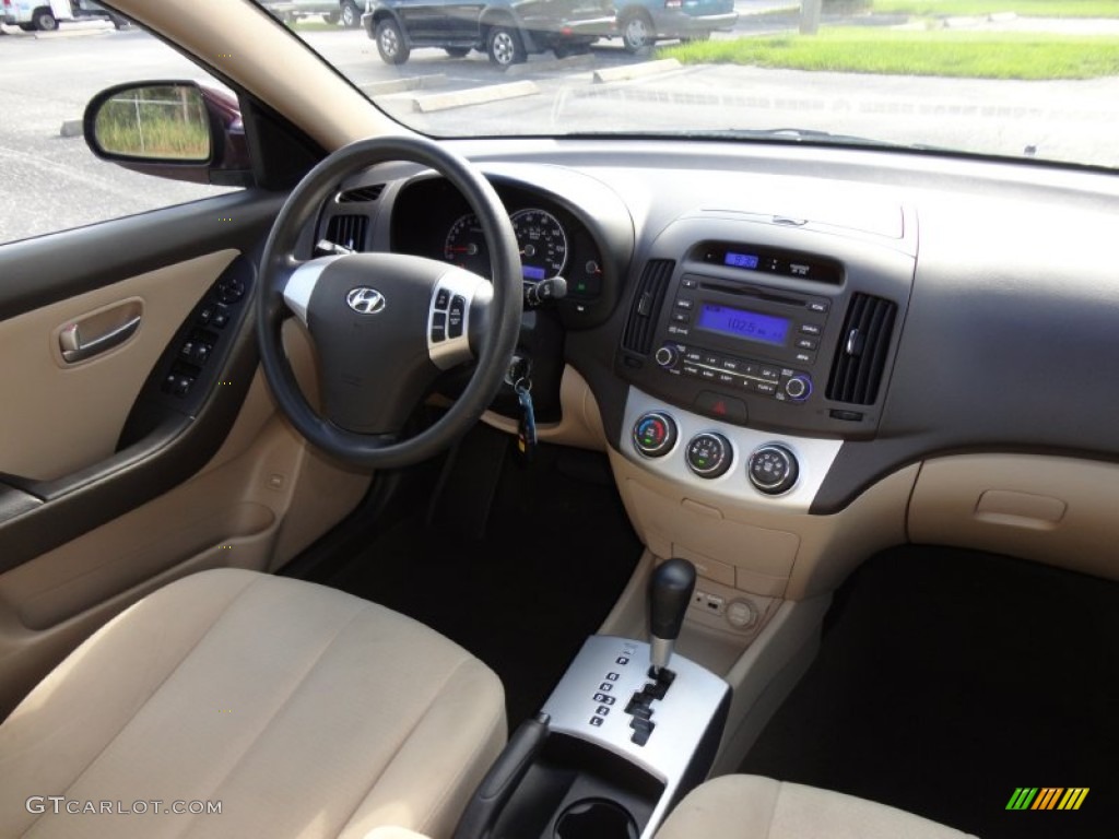 2009 Elantra GLS Sedan - Purple Rain / Beige photo #14