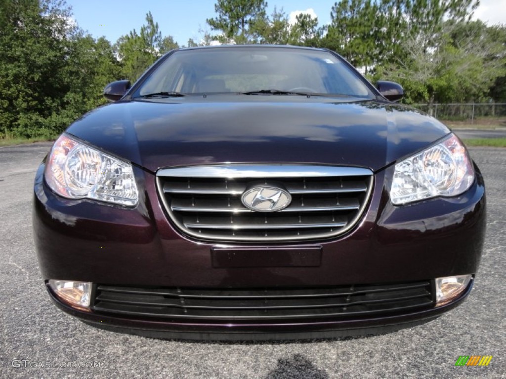 2009 Elantra GLS Sedan - Purple Rain / Beige photo #18
