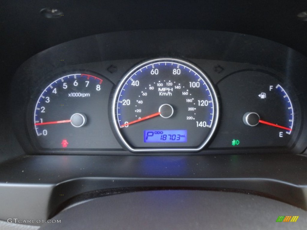 2009 Elantra GLS Sedan - Purple Rain / Beige photo #27