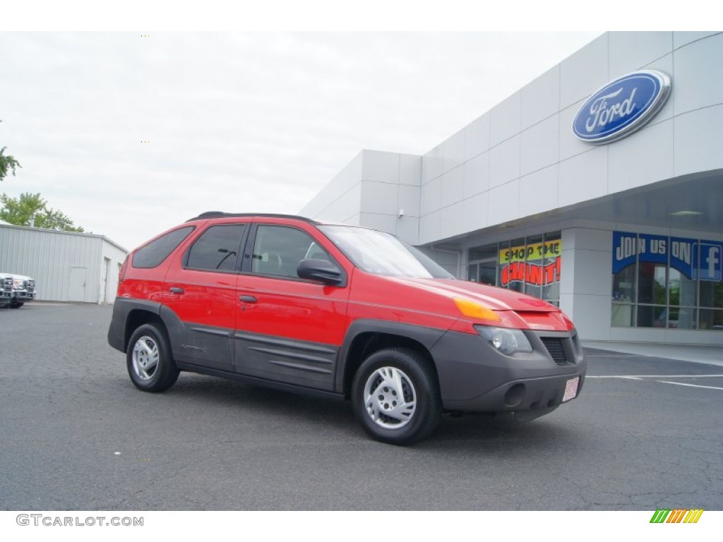 Bright Red Pontiac Aztek