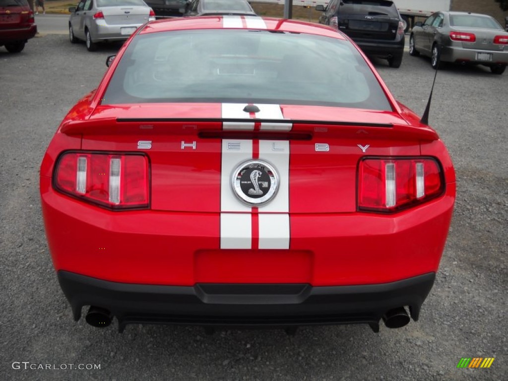 2012 Mustang Shelby GT500 SVT Performance Package Coupe - Race Red / Charcoal Black/White photo #3