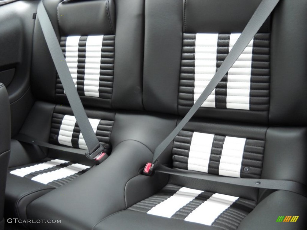 Charcoal Black/White Interior 2012 Ford Mustang Shelby GT500 SVT Performance Package Coupe Photo #51837760