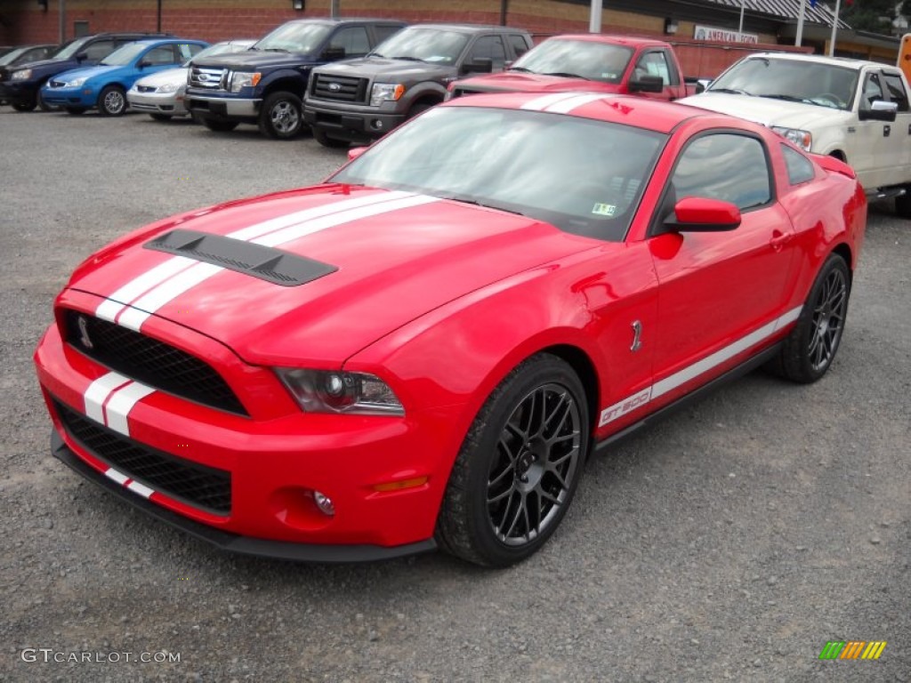 2012 Mustang Shelby GT500 SVT Performance Package Coupe - Race Red / Charcoal Black/White photo #15