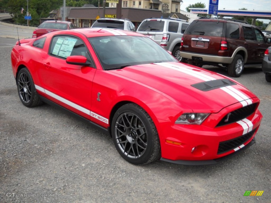 Race Red 2012 Ford Mustang Shelby GT500 SVT Performance Package Coupe Exterior Photo #51837850
