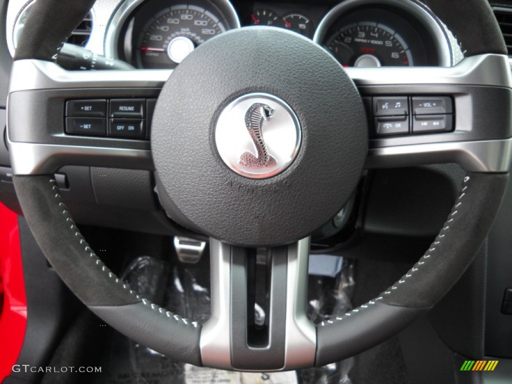 2012 Mustang Shelby GT500 SVT Performance Package Coupe - Race Red / Charcoal Black/White photo #23