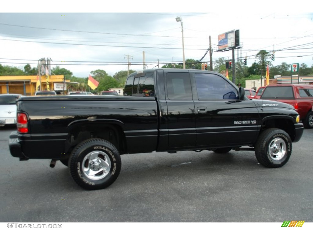 1999 Ram 1500 Sport Extended Cab 4x4 - Black / Agate Black photo #9