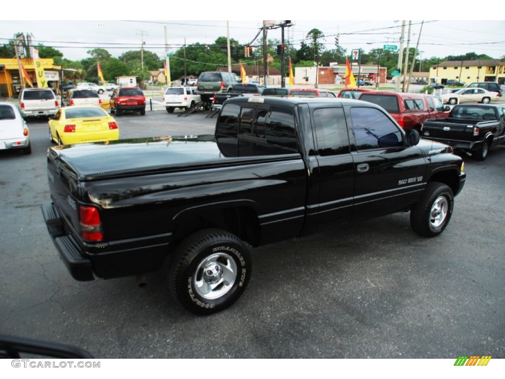 1999 Ram 1500 Sport Extended Cab 4x4 - Black / Agate Black photo #15