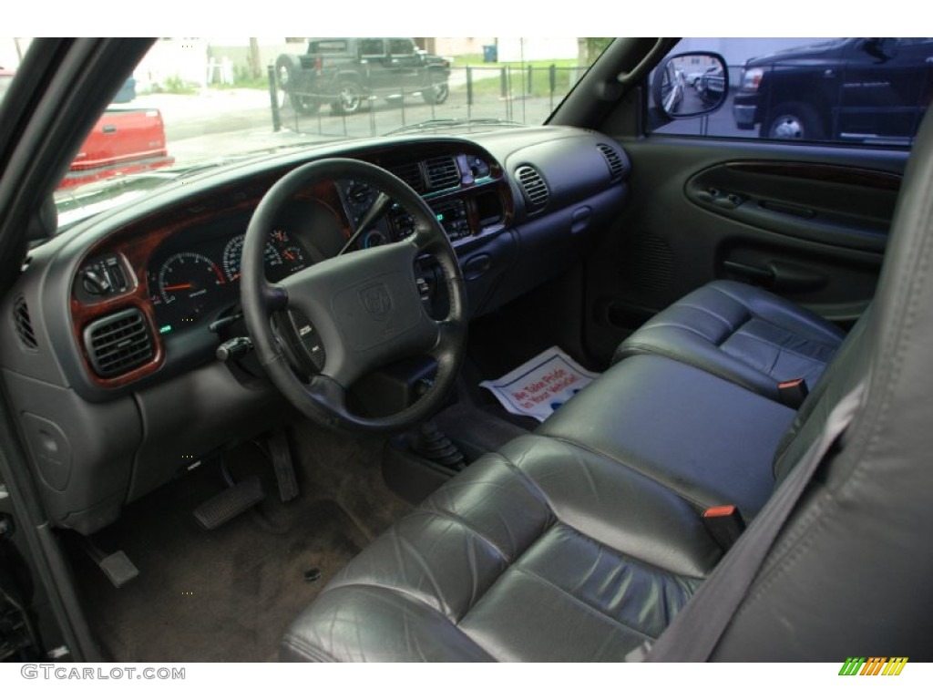 Agate Black Interior 1999 Dodge Ram 1500 Sport Extended Cab 4x4 Photo #51838378