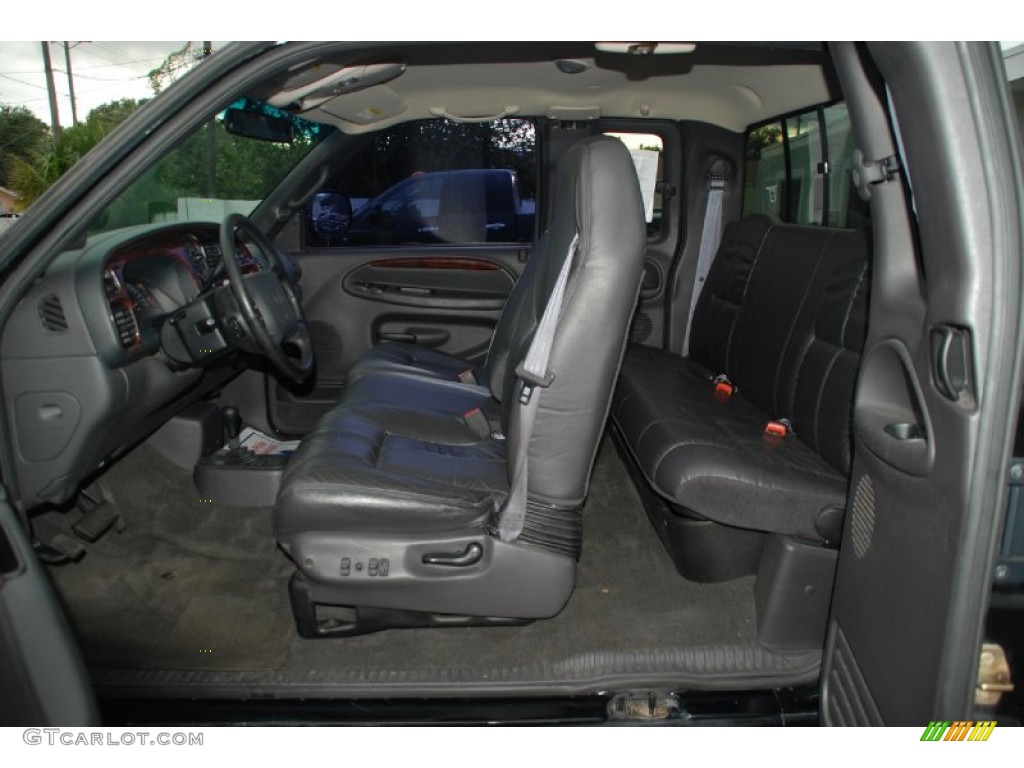 Agate Black Interior 1999 Dodge Ram 1500 Sport Extended Cab 4x4 Photo #51838471