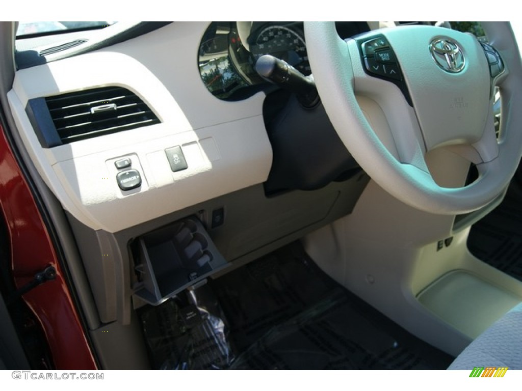 2011 Sienna LE - Salsa Red Pearl / Bisque photo #20