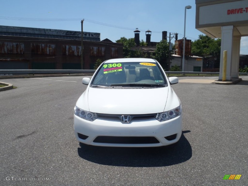 2007 Civic LX Coupe - Taffeta White / Ivory photo #1