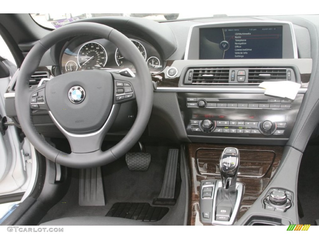 2012 BMW 6 Series 650i Convertible Black Nappa Leather Dashboard Photo #51842998