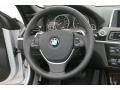 Black Nappa Leather 2012 BMW 6 Series 650i Convertible Steering Wheel