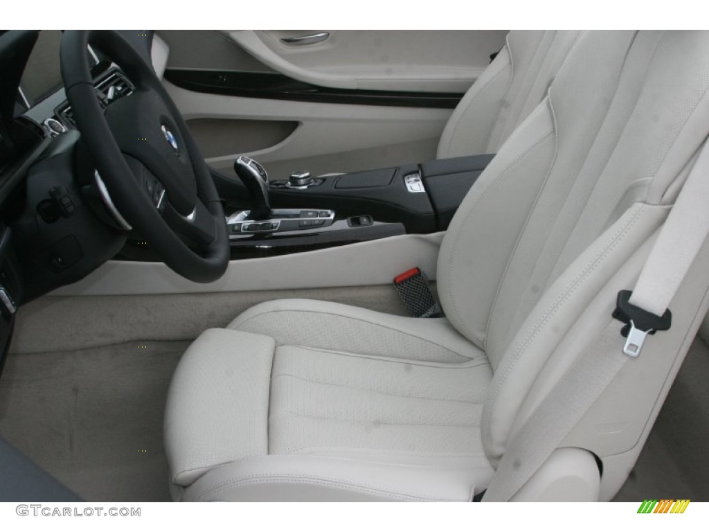 Ivory White Nappa Leather Interior 2012 BMW 6 Series 650i Convertible Photo #51843214