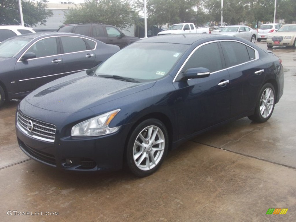 2009 Maxima 3.5 SV - Navy Blue Metallic / Charcoal photo #1