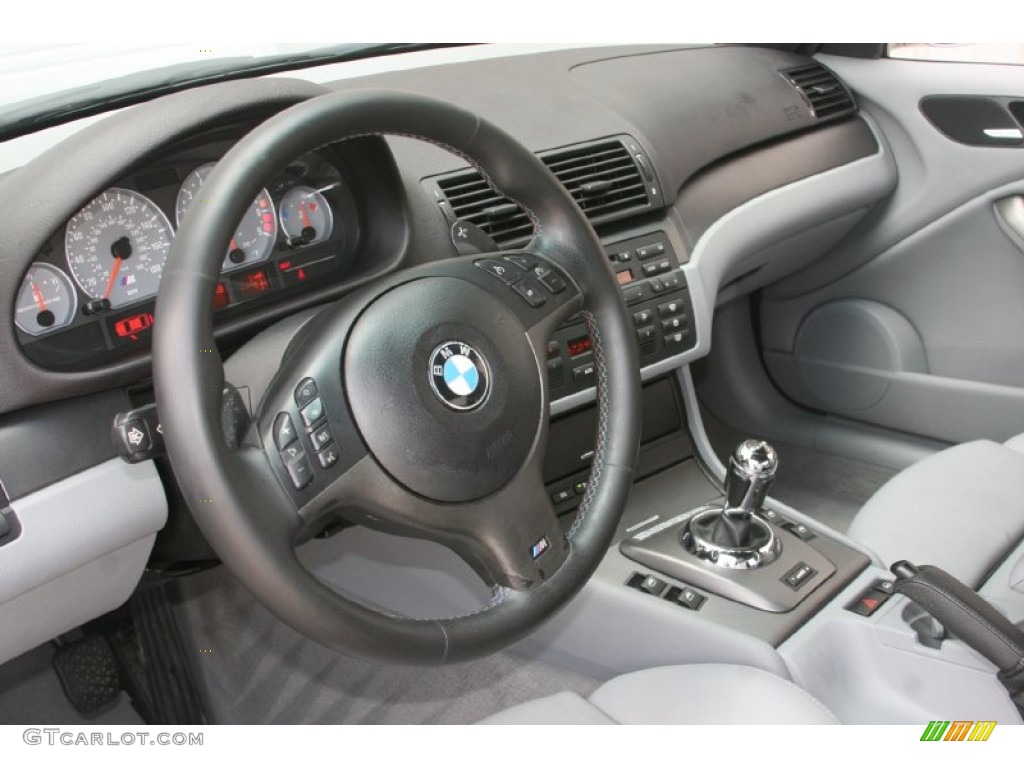 2003 BMW M3 Coupe Grey Dashboard Photo #51844354