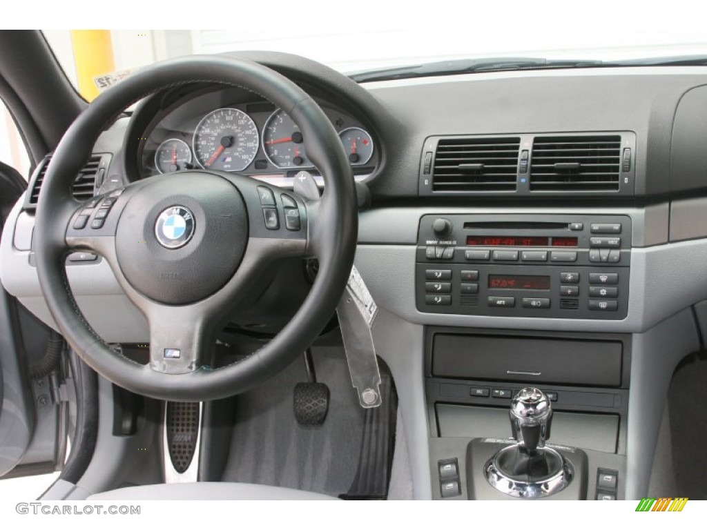 2003 BMW M3 Coupe Grey Dashboard Photo #51844453