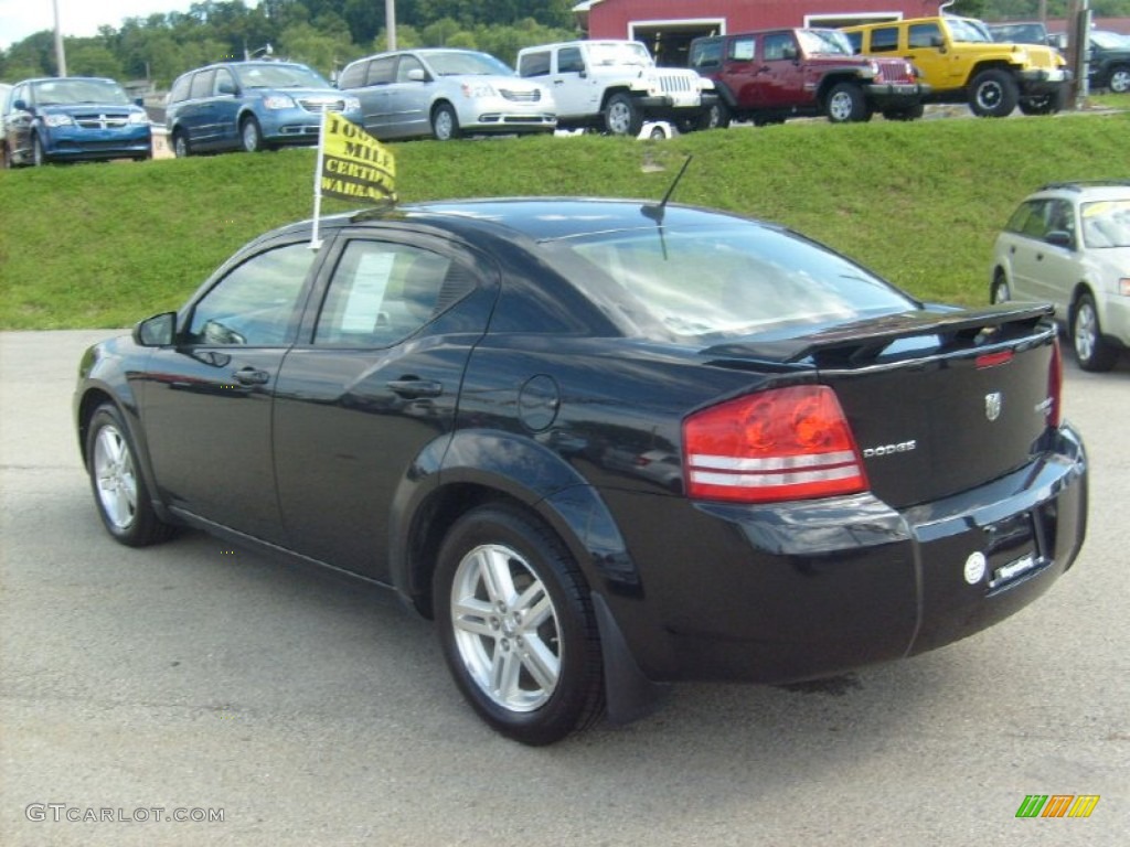 2009 Avenger SXT - Brilliant Black Crystal Pearl / Dark Slate Gray photo #3