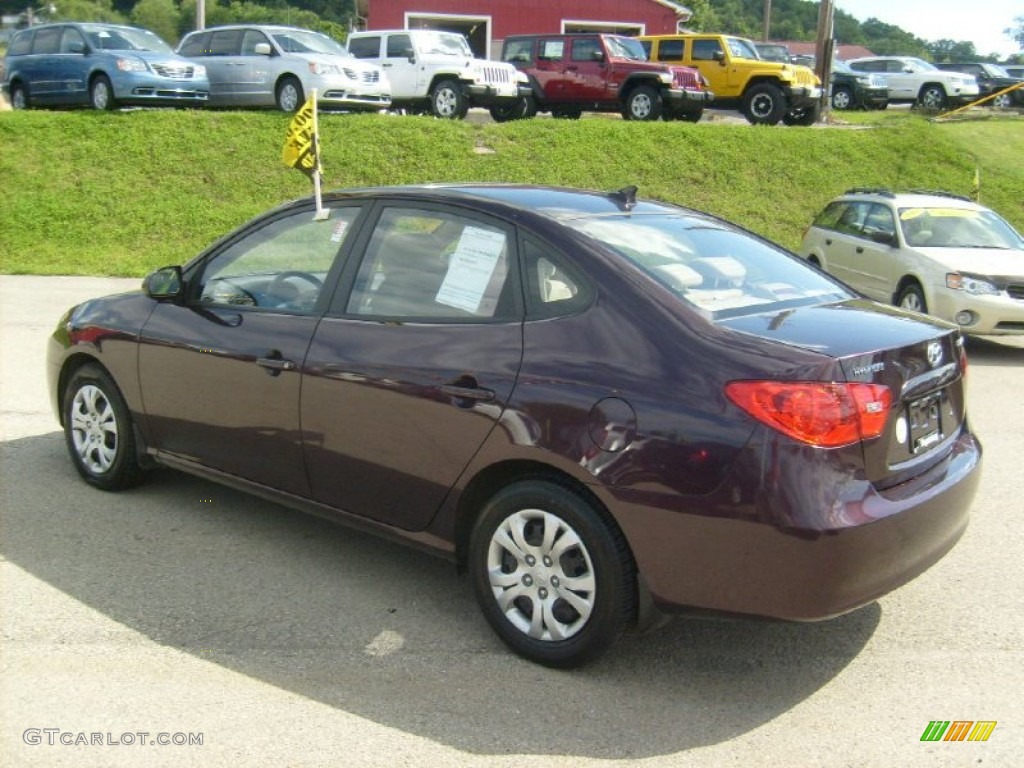 2009 Elantra GLS Sedan - Purple Rain / Beige photo #3