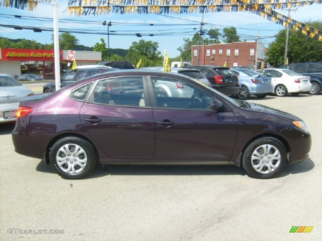 2009 Elantra GLS Sedan - Purple Rain / Beige photo #6