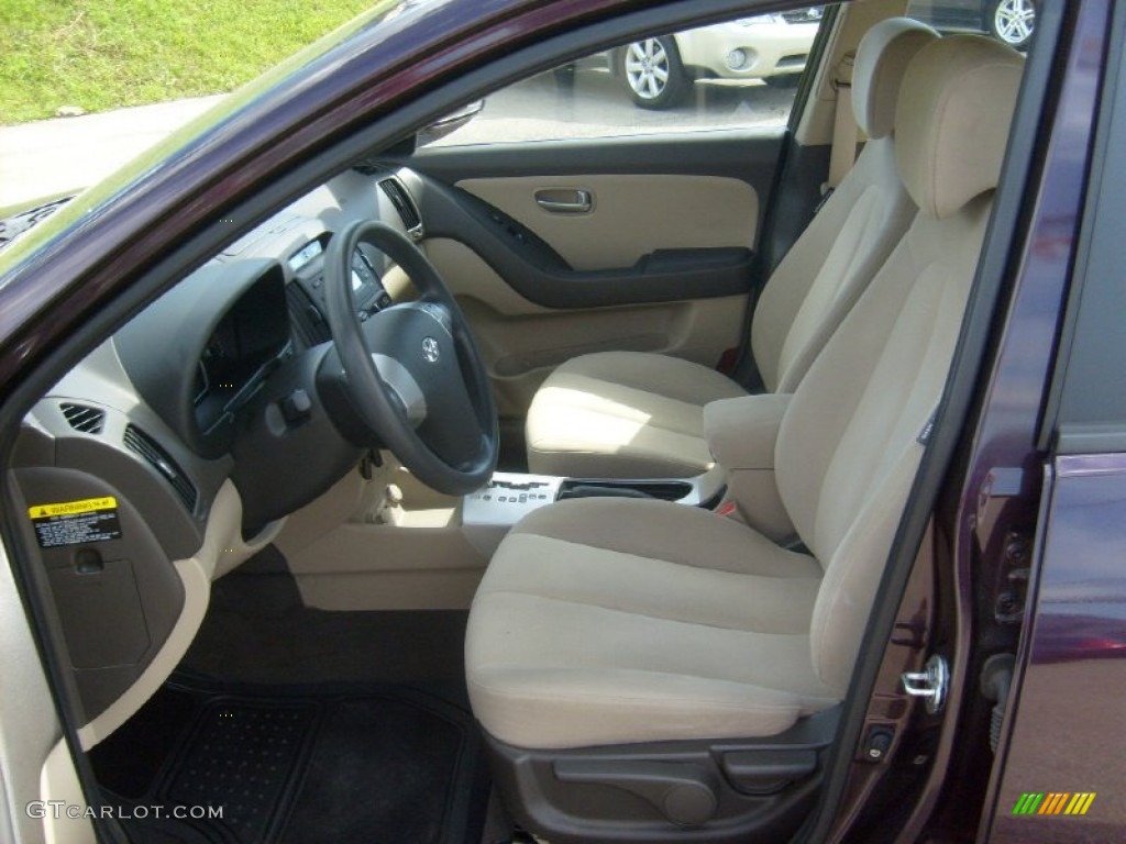 2009 Elantra GLS Sedan - Purple Rain / Beige photo #10