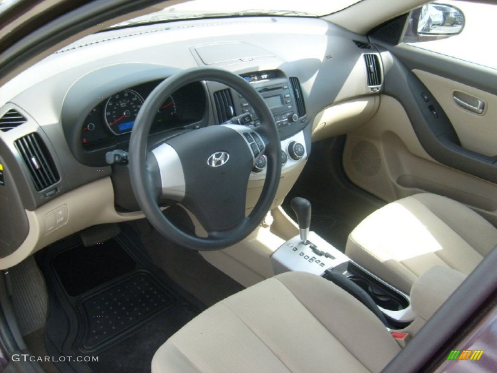 2009 Elantra GLS Sedan - Purple Rain / Beige photo #11
