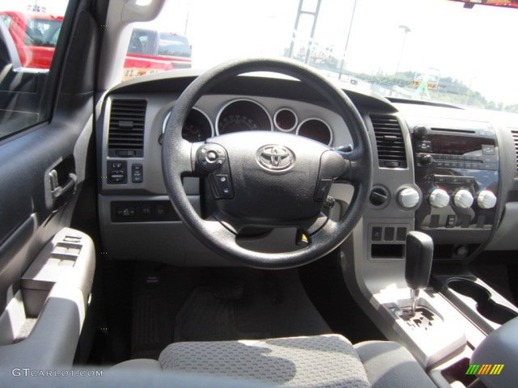 2010 Tundra SR5 Double Cab 4x4 - Slate Gray Metallic / Graphite Gray photo #14