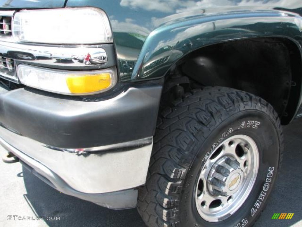 2001 Silverado 2500HD LS Extended Cab 4x4 - Forest Green Metallic / Tan photo #4
