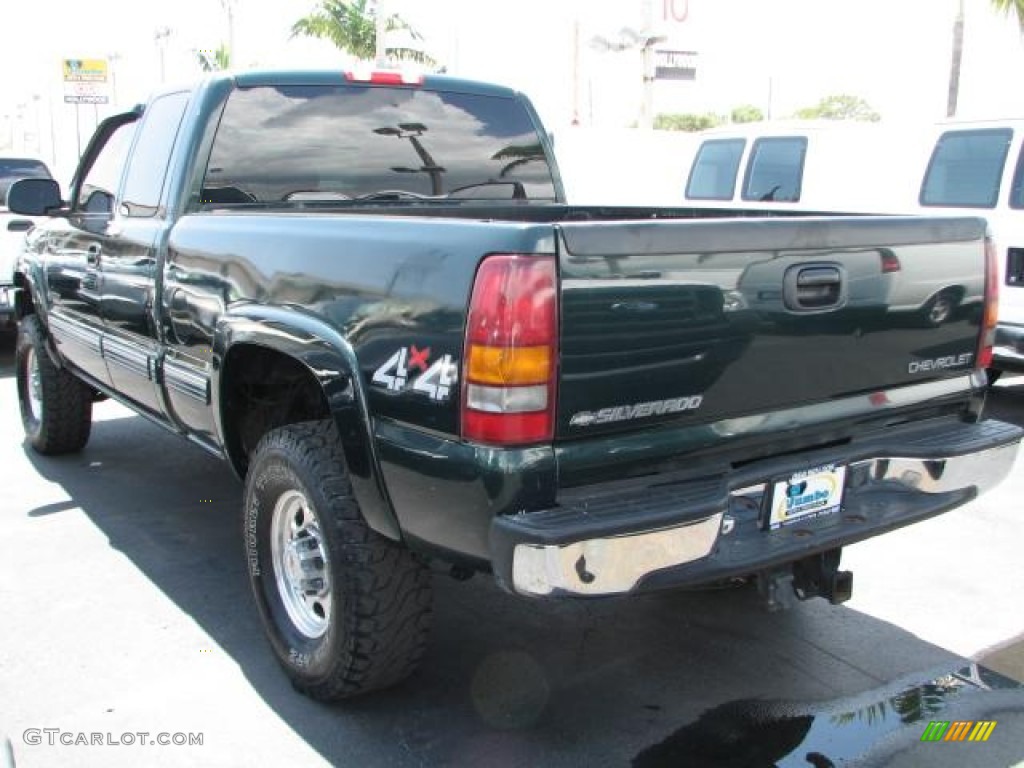 2001 Silverado 2500HD LS Extended Cab 4x4 - Forest Green Metallic / Tan photo #6