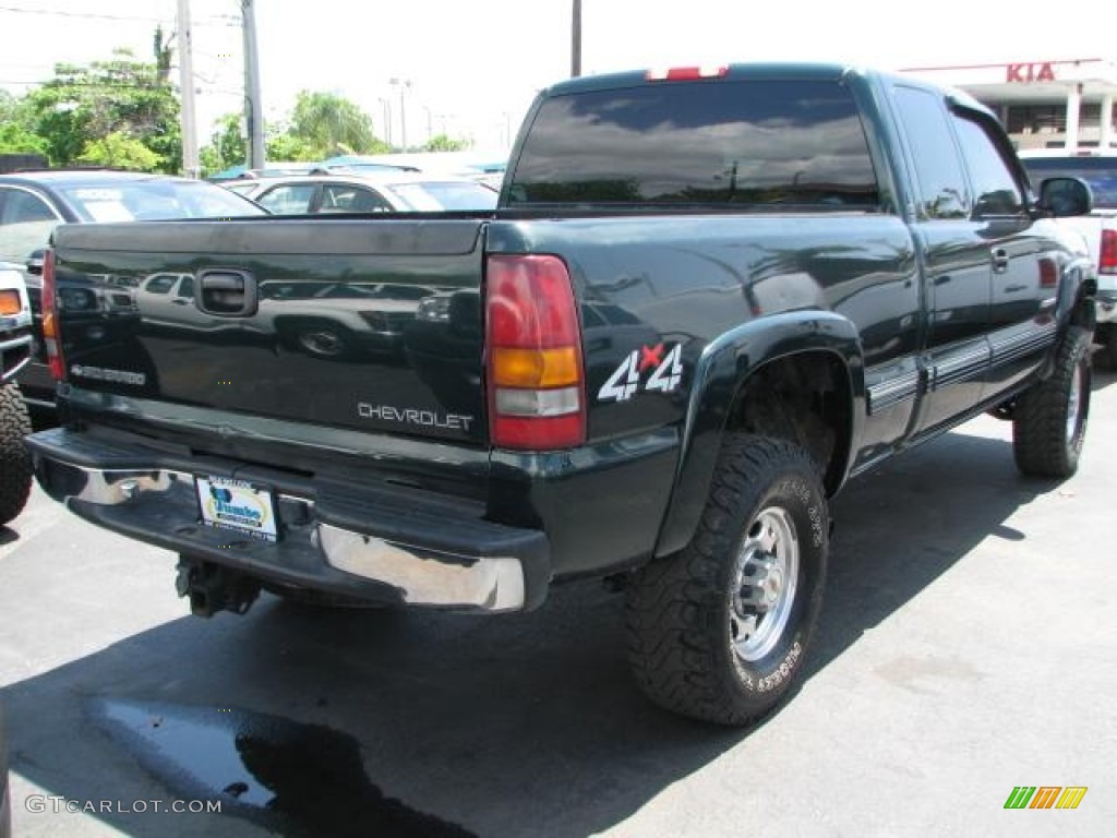 2001 Silverado 2500HD LS Extended Cab 4x4 - Forest Green Metallic / Tan photo #9